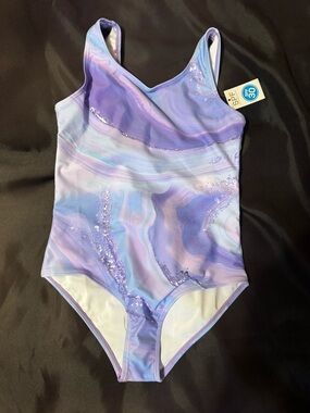 Kids One-Piece Swimsuit in Purple Marble SPF